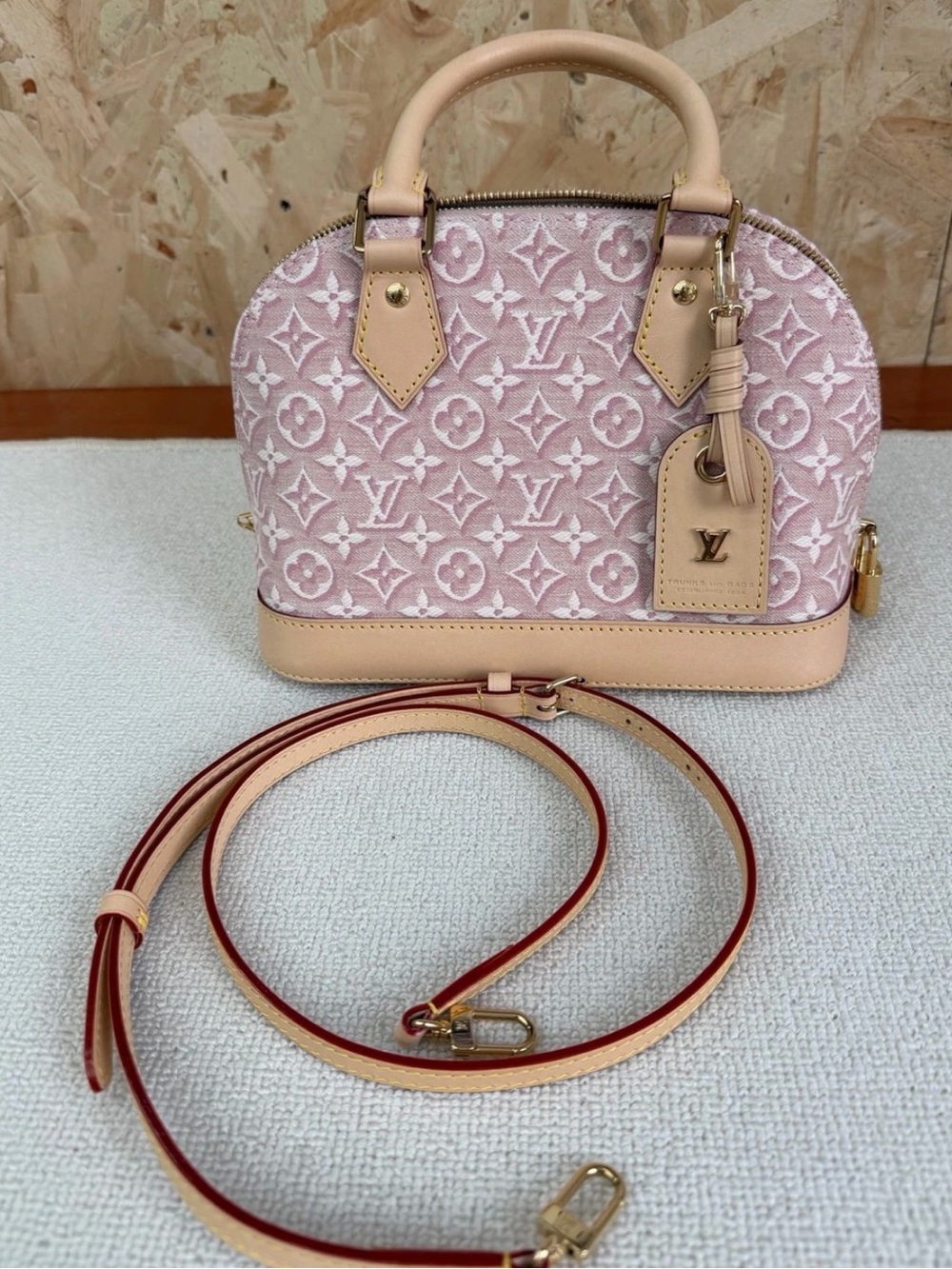Louis Vuitton Pink Monogram Jacquard Mini Alma Top Handle Bag